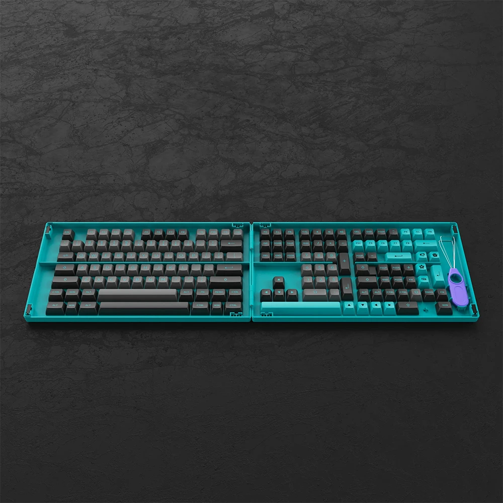 Akko Black & Cyan キーキャップ Akko Black & Cyan Keycap Set | CandyKeys
